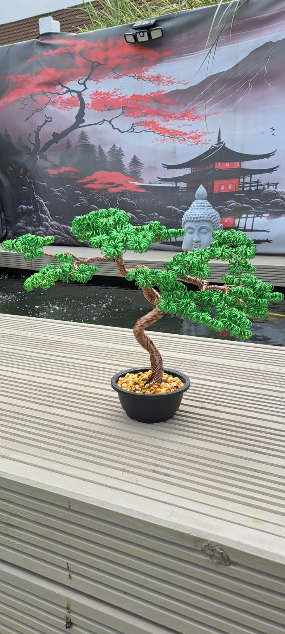 harmony bonsai tree Zen Harmony: Traditional Green & Brown Wire Bonsai Tree by WillsKoi