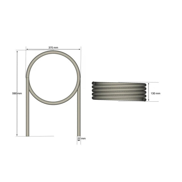 Large Stainless Steel Submersible Heat Exchanger 30kW