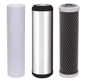Particle/sediment replacement cartridge full set for 10" dechlorinator units