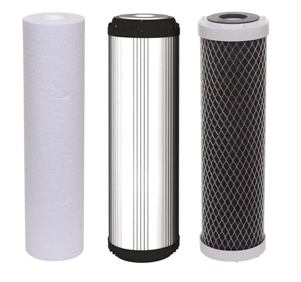 Particle/sediment replacement cartridge full set for 10" dechlorinator units
